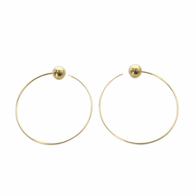 Celine Phoebe Philo Era Hoop Earrings for Both Ears Gold
