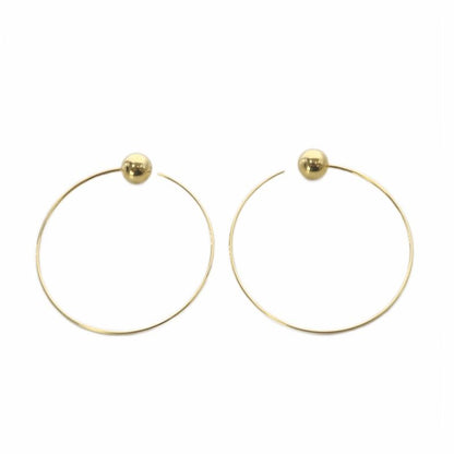 Celine Phoebe Philo Era Hoop Earrings for Both Ears Gold