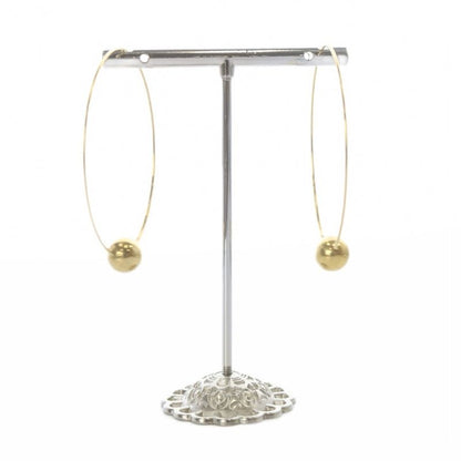 Celine Phoebe Philo Era Hoop Earrings for Both Ears Gold