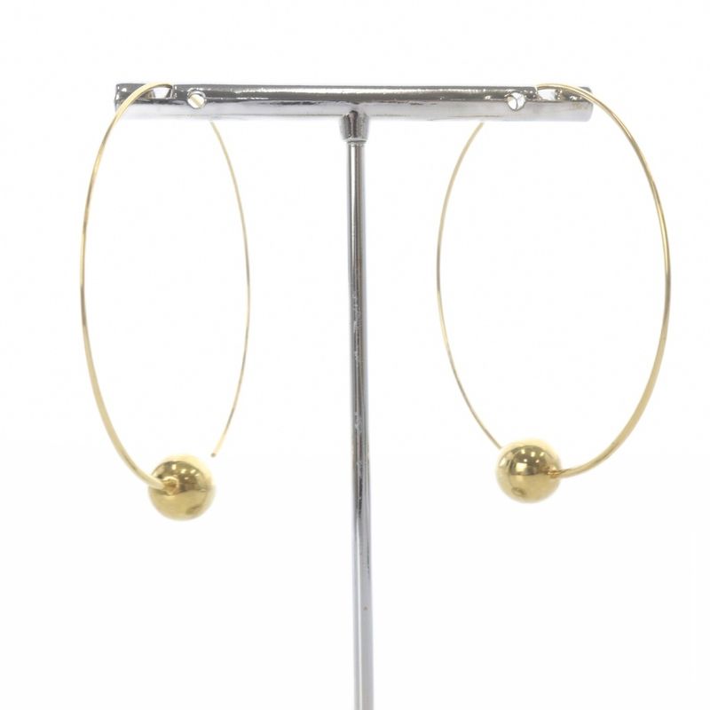 Celine Phoebe Philo Era Hoop Earrings for Both Ears Gold