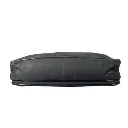 Prada Briefcase Business Triangle Logo Shoulder Bag Black