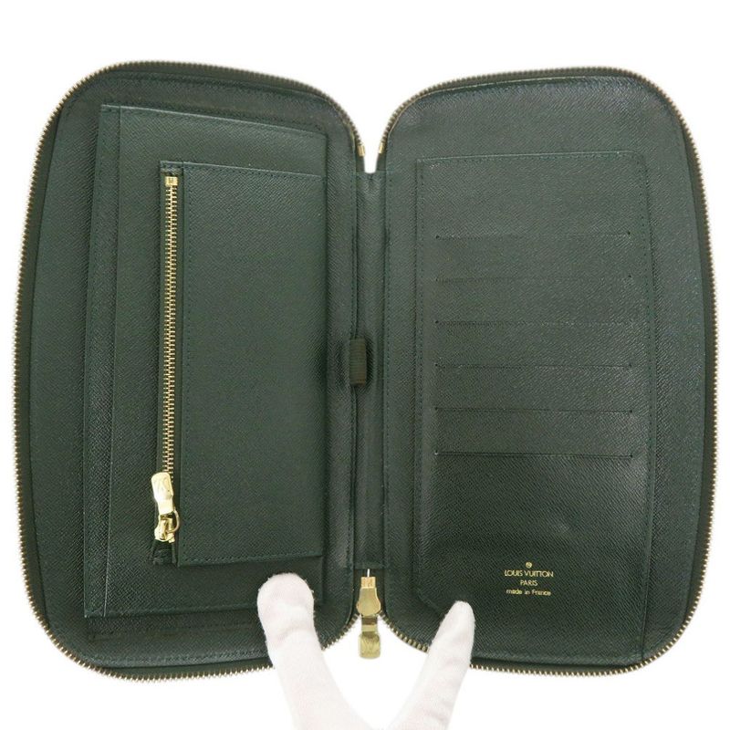 Louis Vuitton Organizer Athlete Taiga Epi Sear Wallet Green