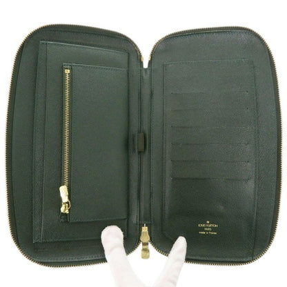 Louis Vuitton Organizer Athlete Taiga Epi Sear Wallet Green