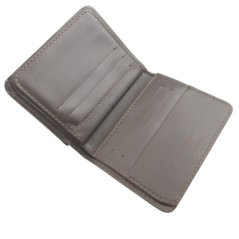 Louis Vuitton Utah Compact Wallet Leather Brown Bifold