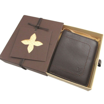 Louis Vuitton Utah Compact Wallet Leather Brown Bifold
