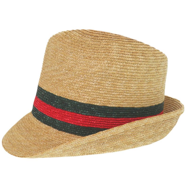 Gucci Woven Stroller Hat Straw Hat Sherry Line M 57 cm Natural Plants Beige