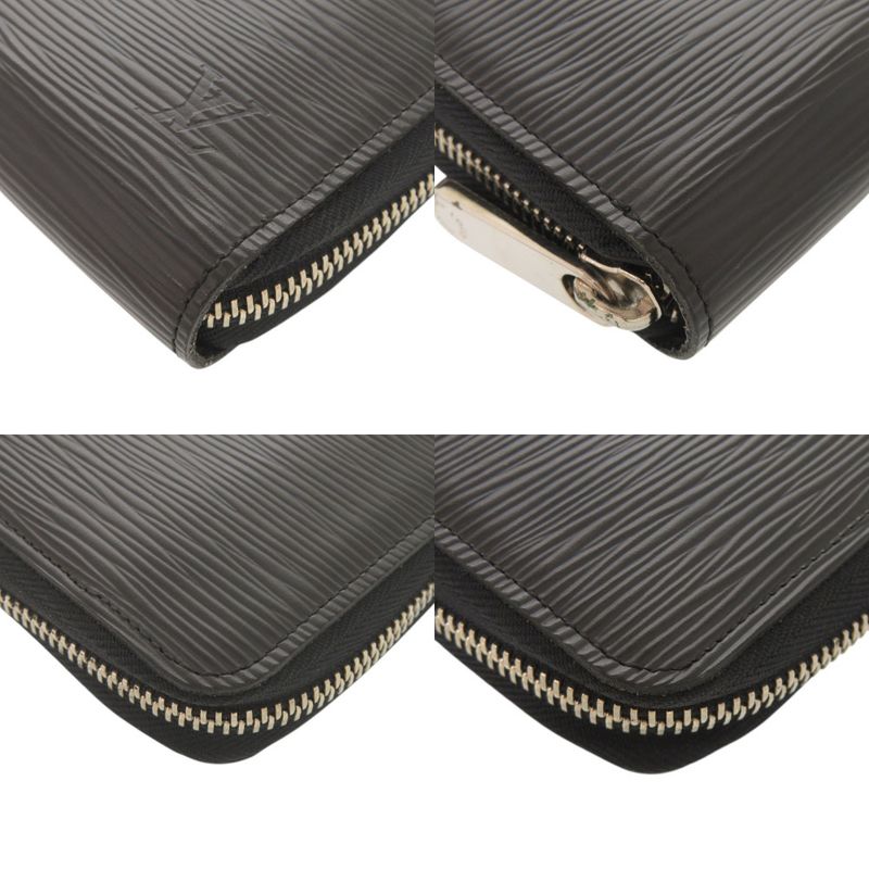 Louis Vuitton Zippy Organizer Epi Noir Black Zip Around Wallet