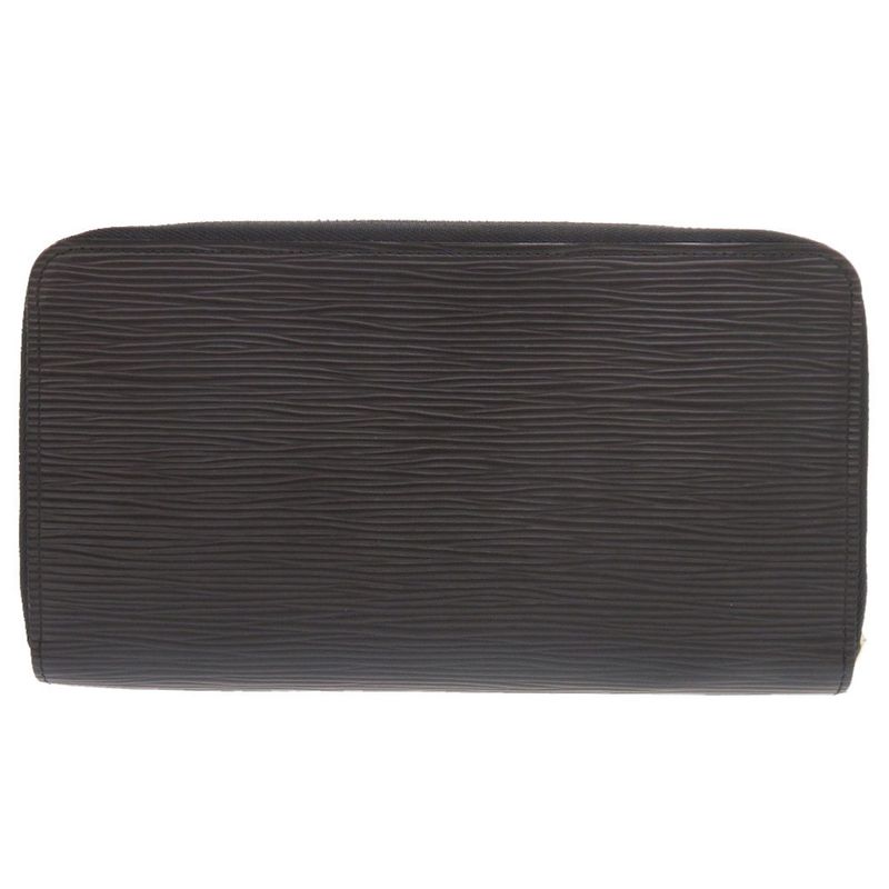 Louis Vuitton Zippy Organizer Epi Noir Black Zip Around Wallet