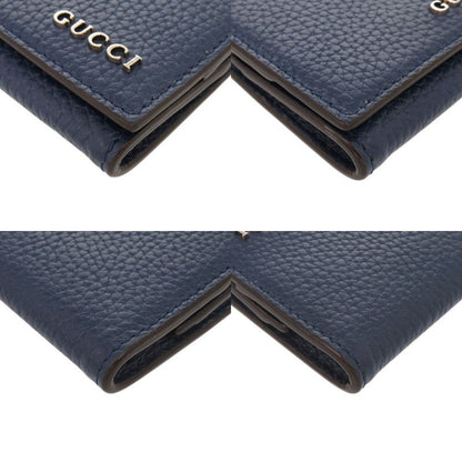 Gucci Logo Leather Blue Coin Case
