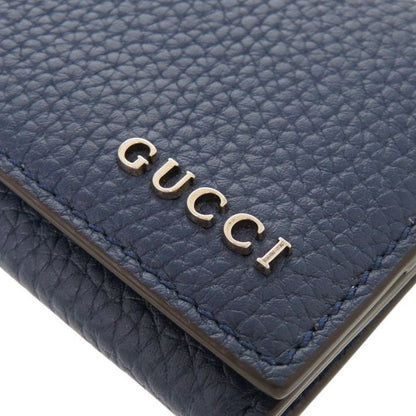Gucci Logo Leather Blue Coin Case