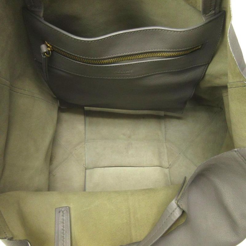 Celine Fabric Era Horizontal Cover Tote Leather Gray