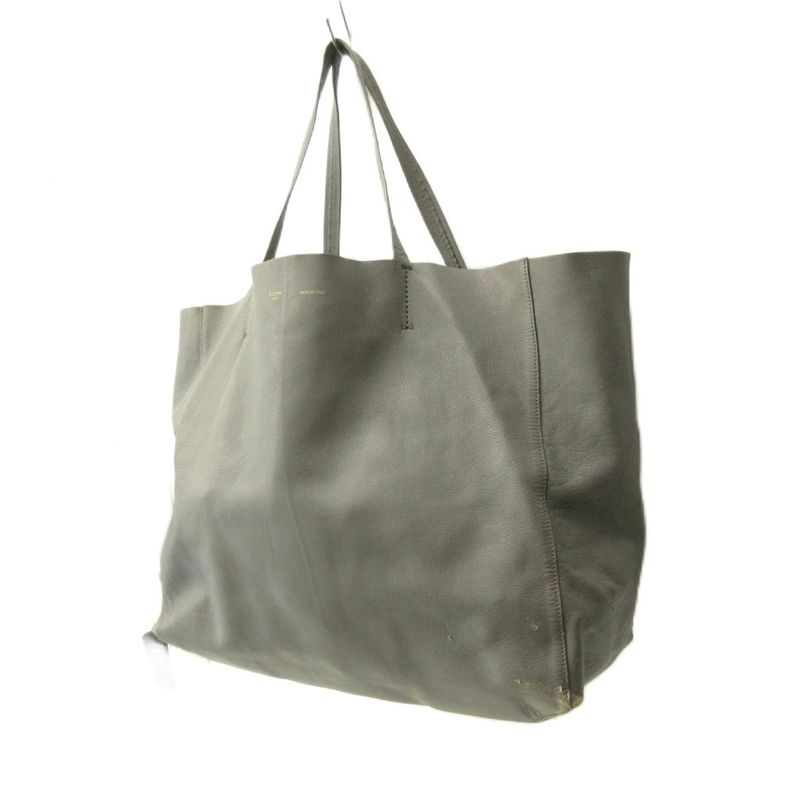 Celine Fabric Era Horizontal Cover Tote Leather Gray