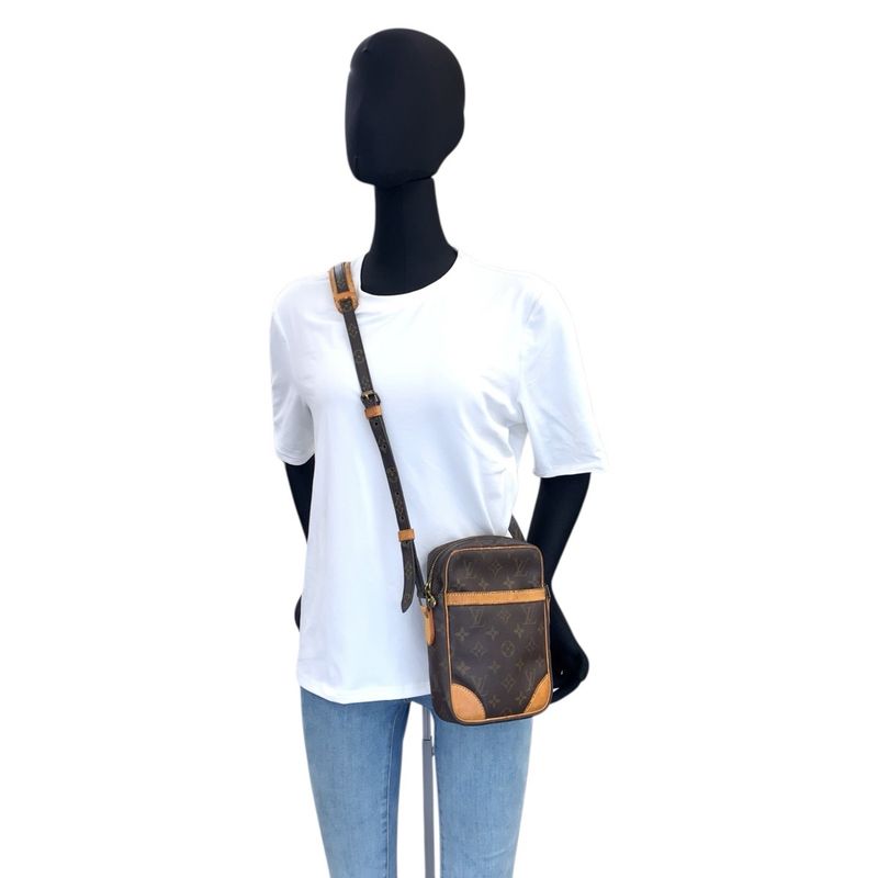 Louis Vuitton Monogram Danube Brown Gold Shoulder Bag Pochette
