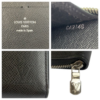 Louis Vuitton Taiga Zippy Organizer NM Noir Black Wallet