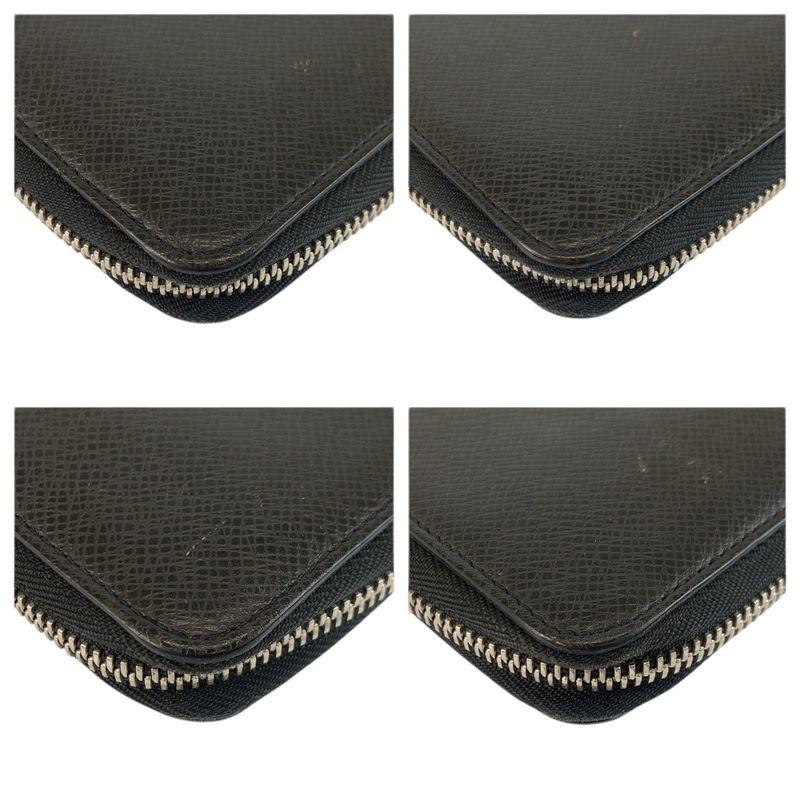 Louis Vuitton Taiga Zippy Organizer NM Noir Black Wallet