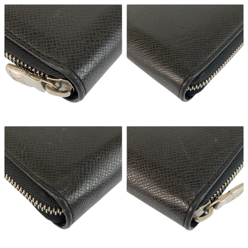 Louis Vuitton Taiga Zippy Organizer NM Noir Black Wallet