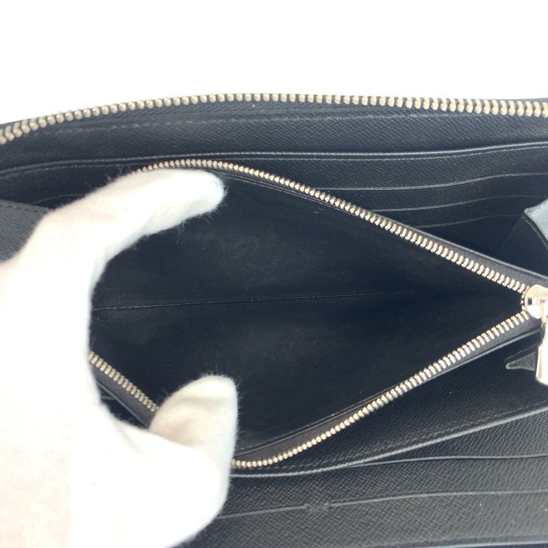 Louis Vuitton Taiga Zippy Organizer NM Noir Black Wallet