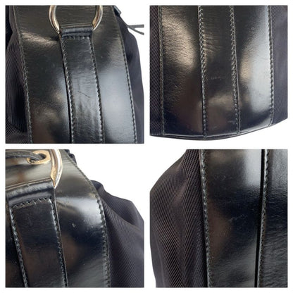 Gucci Bamboo Black Silver Nylon 001 0 2-Way Shoulder Bag