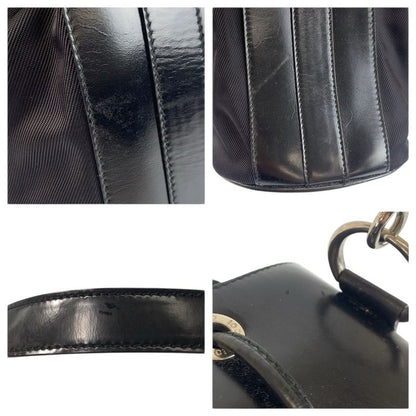 Gucci Bamboo Black Silver Nylon 001 0 2-Way Shoulder Bag