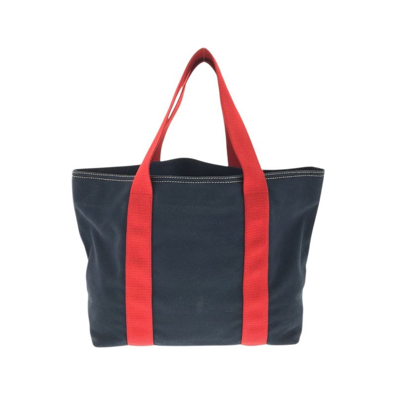 Prada Sports Canapa Navy Red Canvas Tote