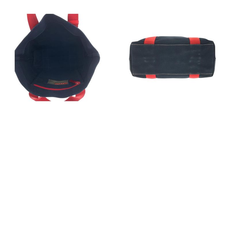 Prada Sports Canapa Navy Red Canvas Tote