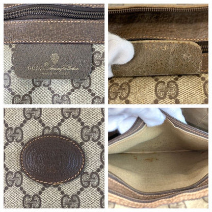 Gucci Vintage Sherry Line Beige GG Supreme Canvas Boston Bag