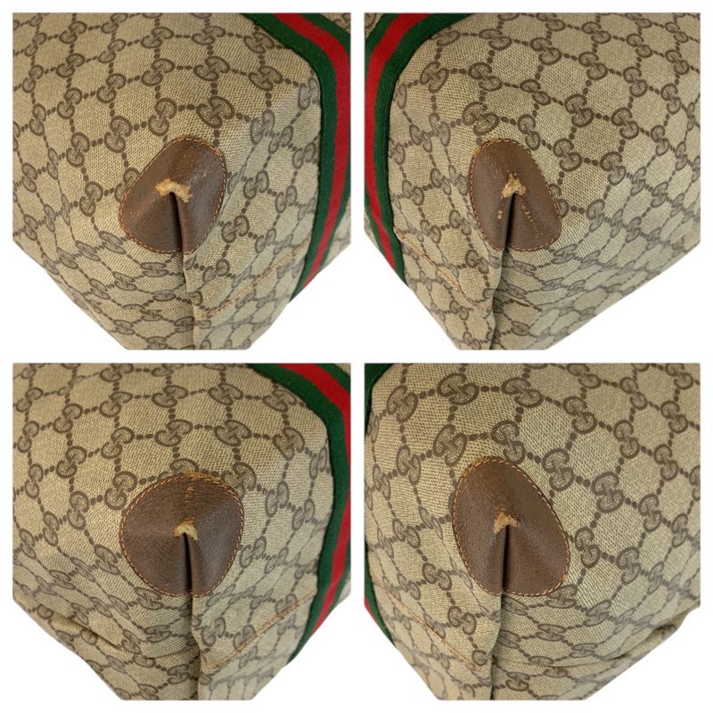 Gucci Vintage Sherry Line GG Supreme Canvas Boston Bag