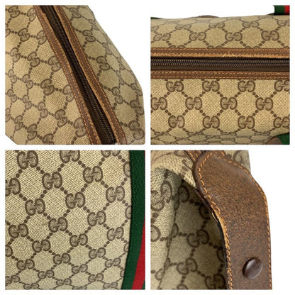 Gucci Vintage Sherry Line GG Supreme Canvas Boston Bag