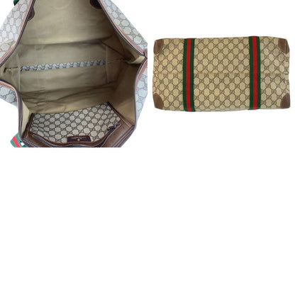 Gucci Vintage Sherry Line GG Supreme Canvas Boston Bag