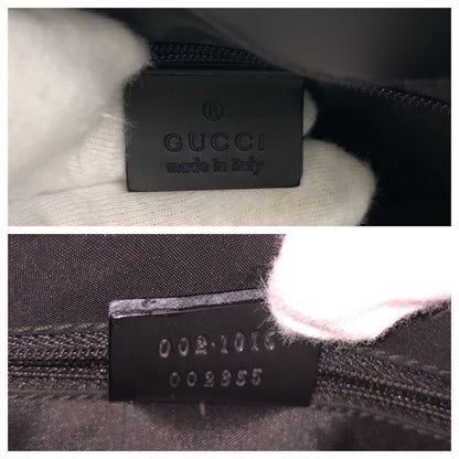 Gucci Bamboo Black Silver Leather 002 Tote