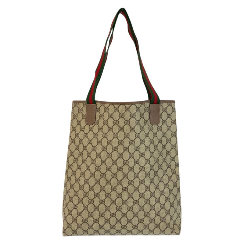 Gucci Sherry Line Beige GG Supreme Canvas 002 58 Tote Shoulder Bag