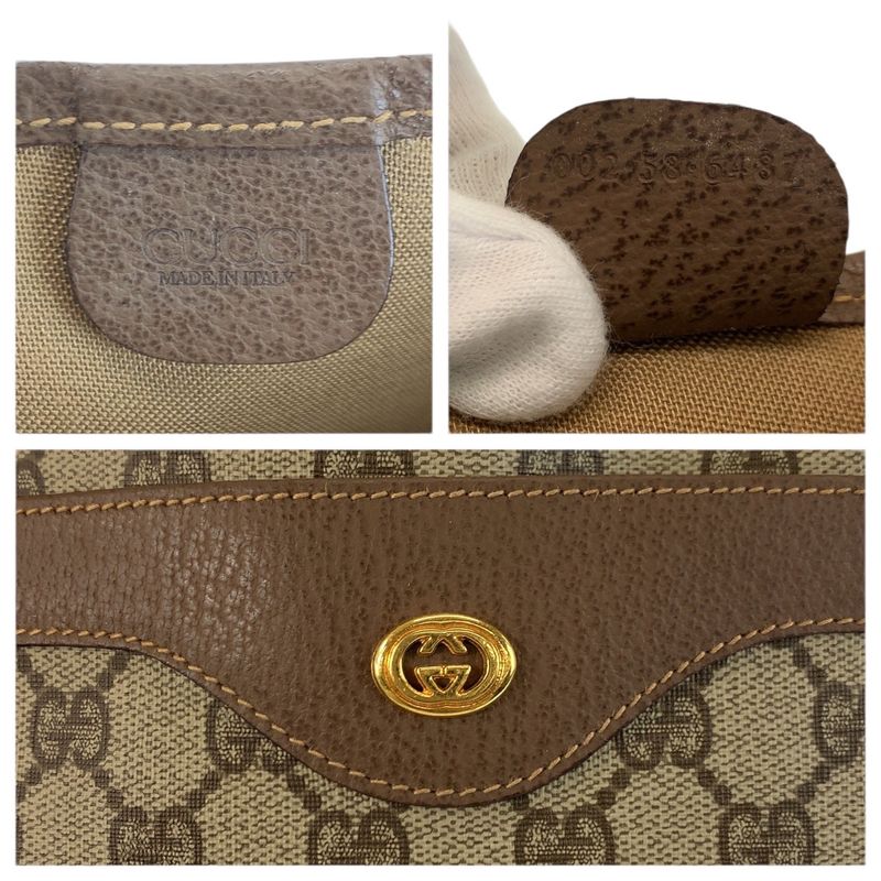 Gucci Sherry Line Beige GG Supreme Canvas 002 58 Tote Shoulder Bag