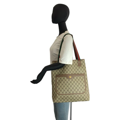 Gucci Sherry Line Beige GG Supreme Canvas 002 58 Tote Shoulder Bag