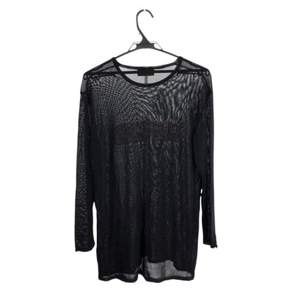 Fendi Thistle 42 Black Gold Polyester Long Sleeve T-