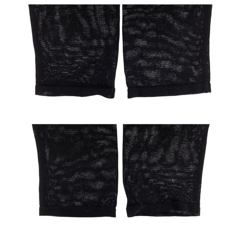 Fendi Thistle 42 Black Gold Polyester Long Sleeve T-