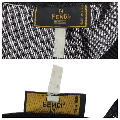 Fendi Thistle 42 Black Gold Polyester Long Sleeve T-