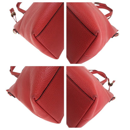 Gucci Bamboo Tassel Red Gold Leather Tote Shoulder Bag 2-Way