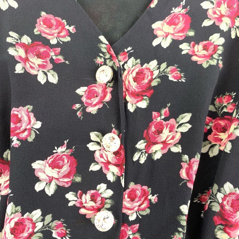 Miu Miu Floral Line Stone 36 Black Cotton Denim Dress
