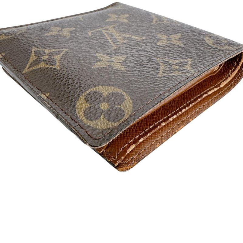 Louis Vuitton Monogram Bifold Wallet Cult Cles Monet Brown