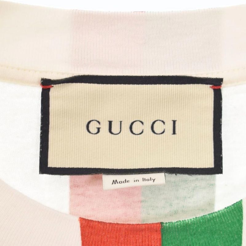 Gucci Faux Not Print Oversize Tee T-Shirt Short Sleeve S White