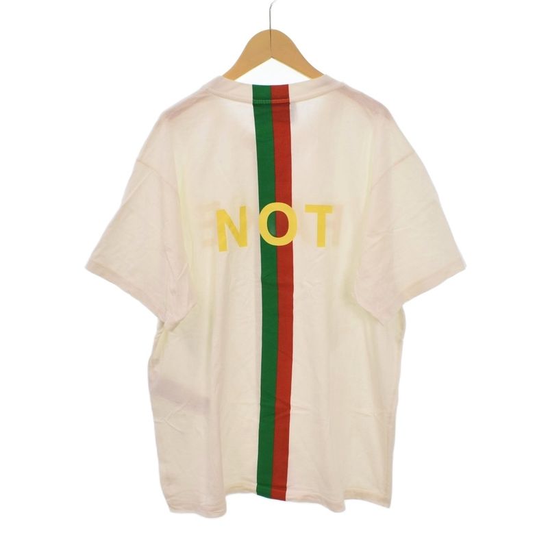 Gucci Faux Not Print Oversize Tee T-Shirt Short Sleeve S White