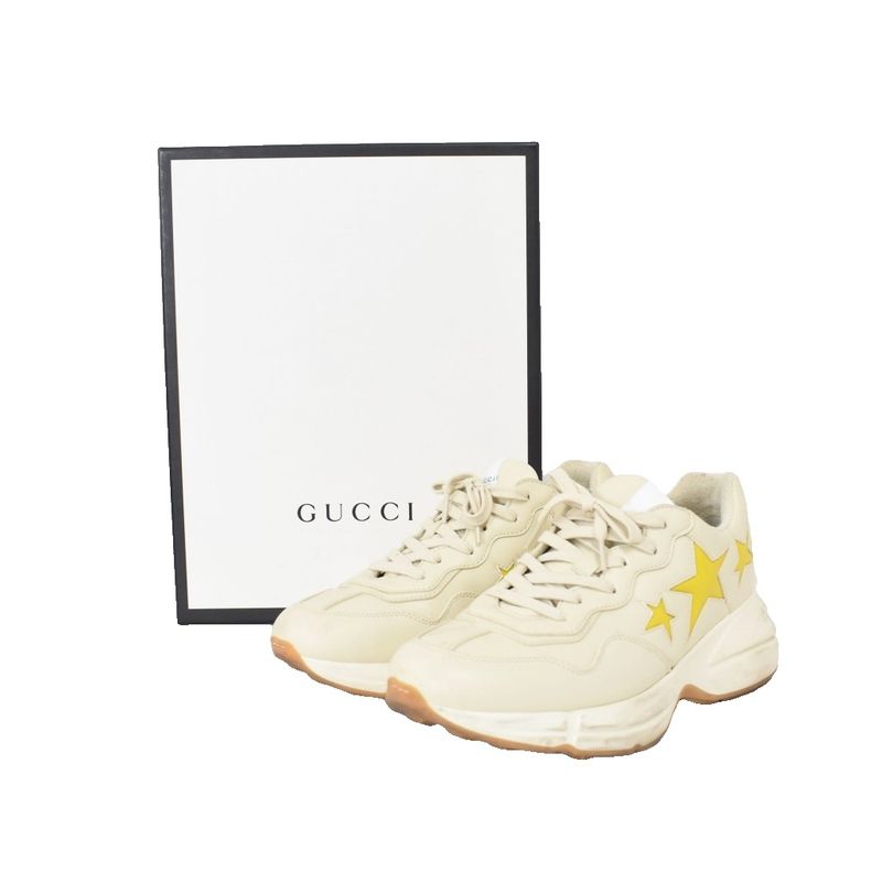 Gucci Ryton Stars Sneakers Leather 8 Beige