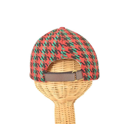 Gucci Interlocking Houndstooth Baseball Cap XL Red Hat