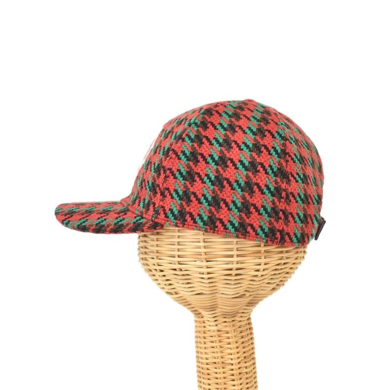 Gucci Interlocking Houndstooth Baseball Cap XL Red Hat