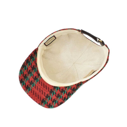 Gucci Interlocking Houndstooth Baseball Cap XL Red Hat