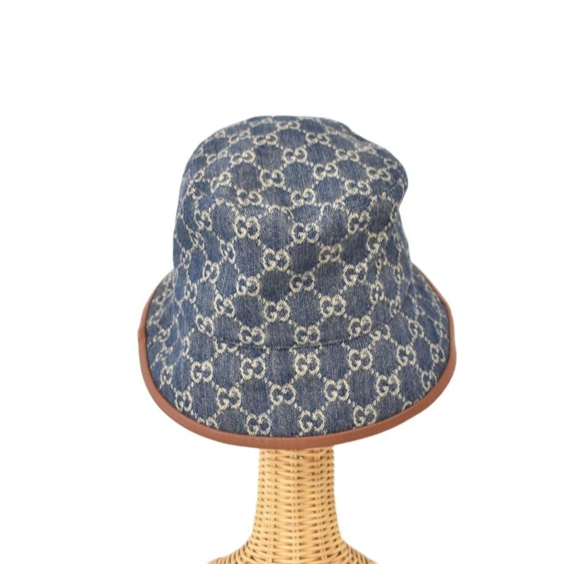 Gucci GG Canvas Denim Bucket Hat L Blue