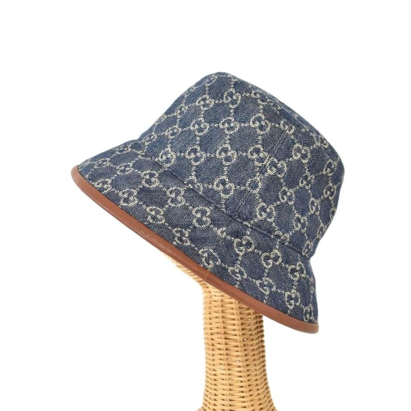 Gucci GG Canvas Denim Bucket Hat L Blue