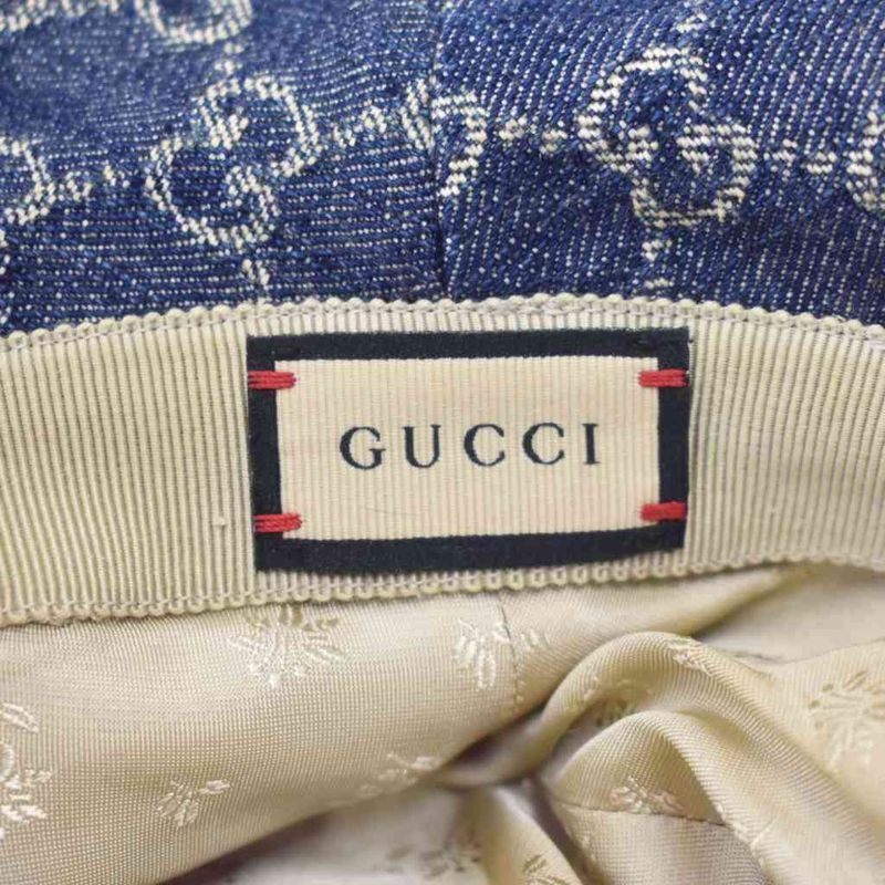 Gucci GG Canvas Denim Bucket Hat L Blue