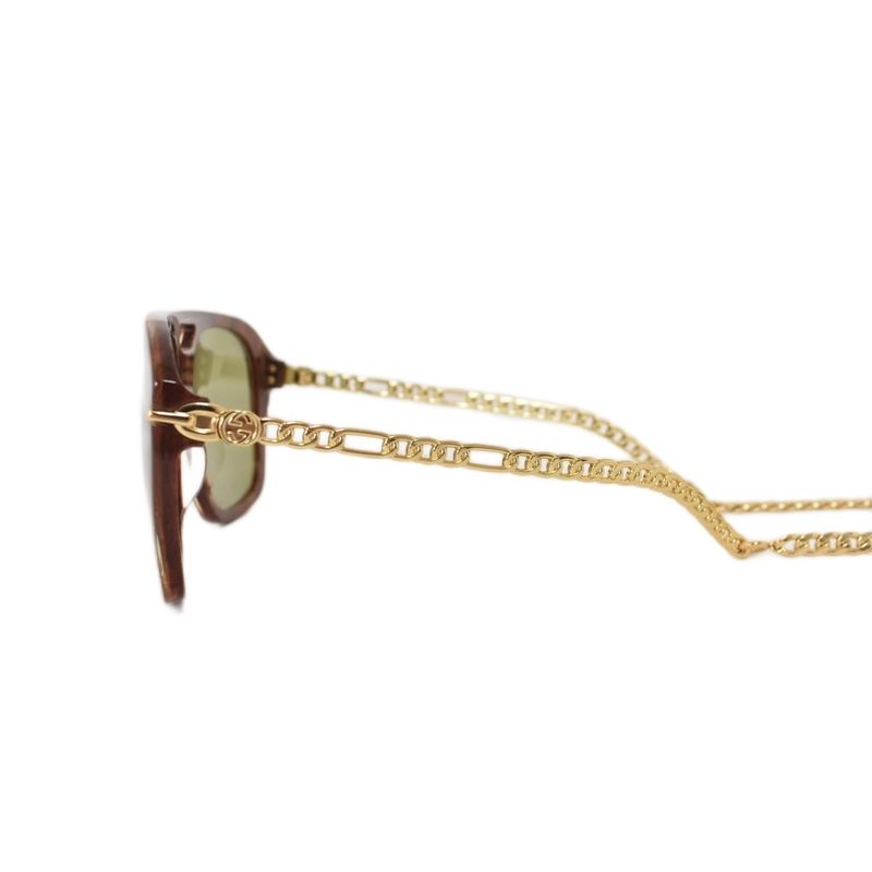 Gucci 100 Pieces Limited Sunglasses Eyewear Square Frame Interlocking Brown