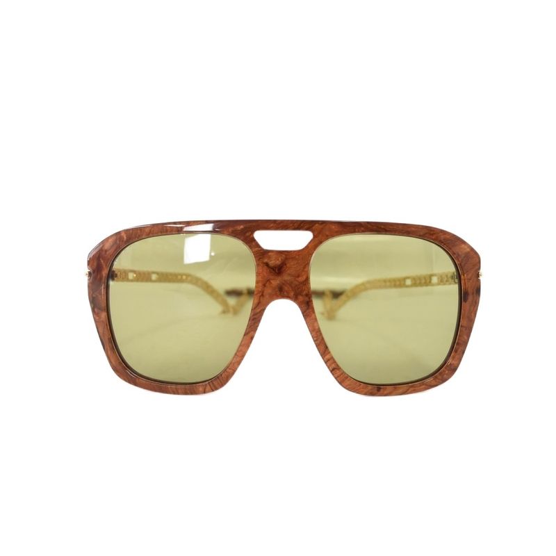 Gucci 100 Pieces Limited Sunglasses Eyewear Square Frame Interlocking Brown